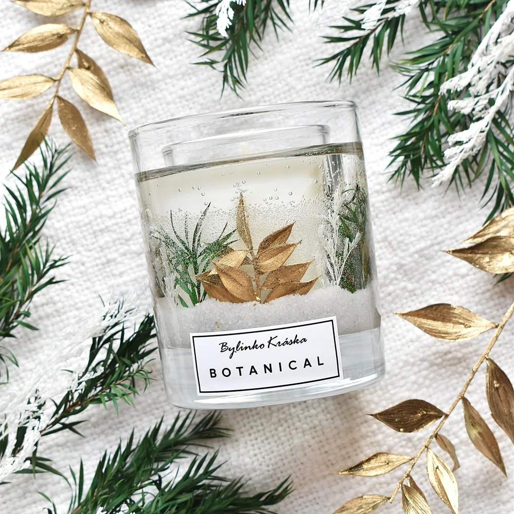 KOUZLO VÁNOC - BOTANICAL sojová vonná svíčka s květy
