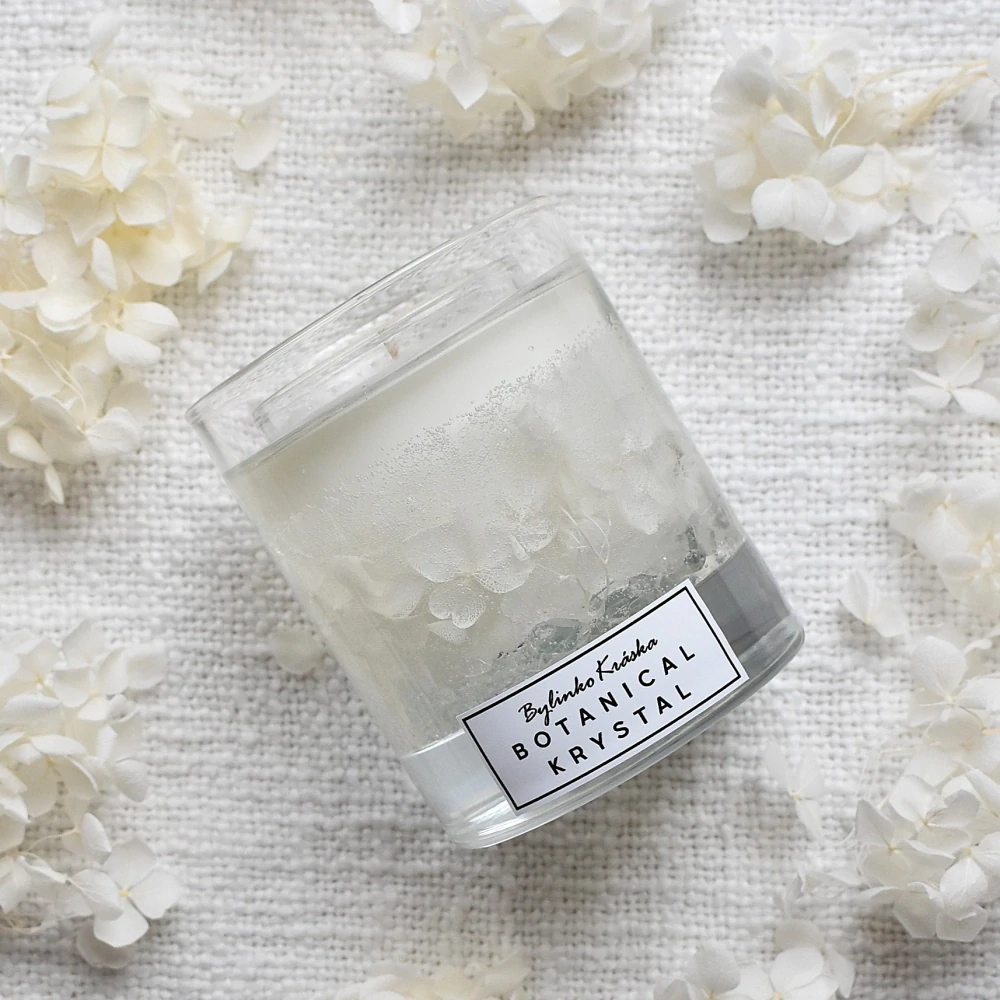 KŘIŠŤÁL – BOTANICAL KRYSTAL sojová vonná svíčka s květy