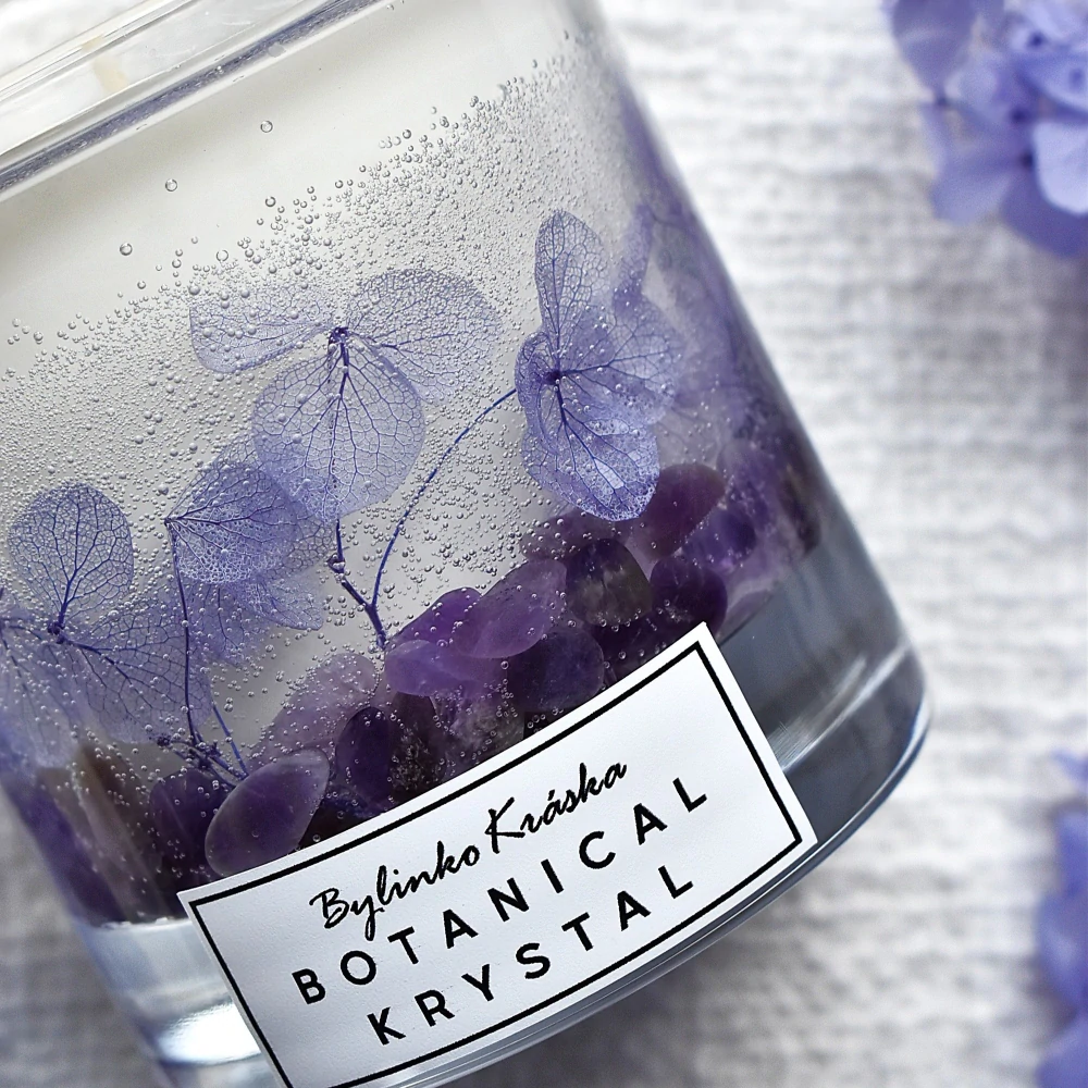 AMETYST – BOTANICAL KRYSTAL sojová vonná svíčka s květy